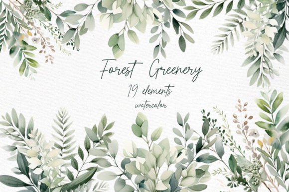 Download Greenery Watercolor Clipart Foliage - Greenery Collection