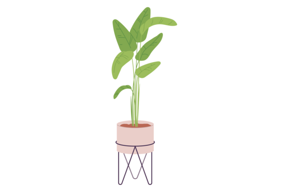 Download House Greenery. Potted Houseplant on Sta - Greenery Collection
