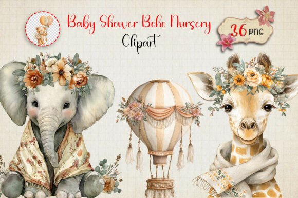 Download Baby Shower Boho Nursery Clipart - Boho nursery clipart Collection