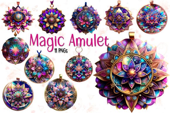 Download Whimsical Magic Amulet Clipart Bundle - Amulet Collection